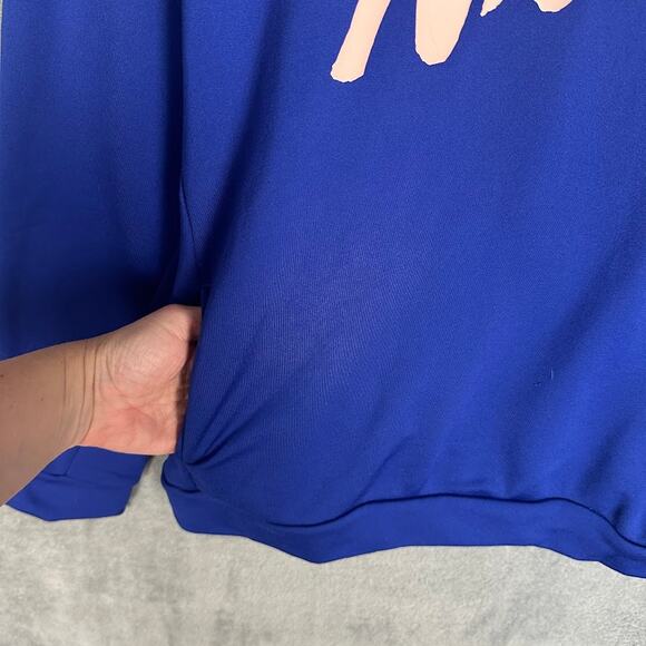 Nike Sweatshirt Womens Small Blue Hoodie Pockets Stretch Active Sporty Comfort - Picture 5 of 13